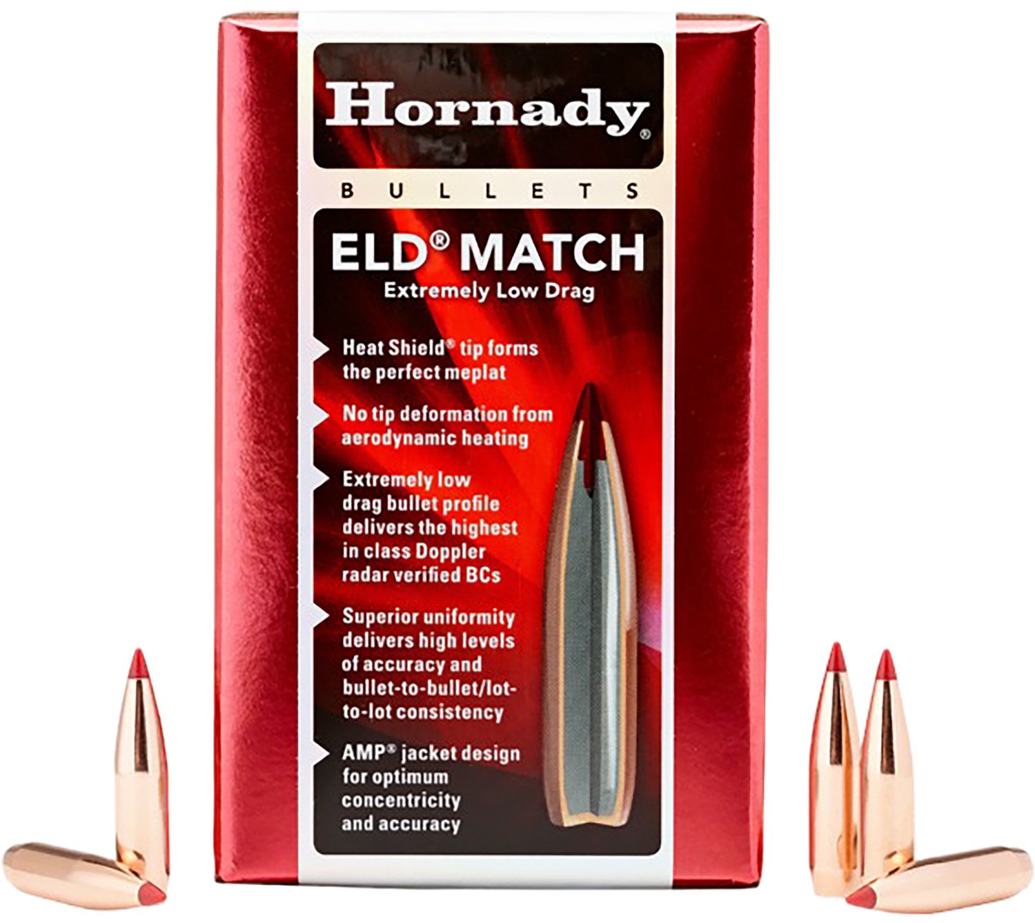 Hornady 245301 6mm .243 109gr ELD Match Bullets 500/Box - Horn Hunter - .243