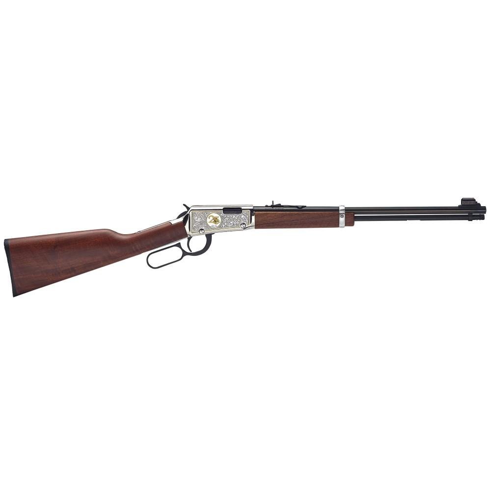 Henry H001-25 Lever Action .22 S/L/LR 18.5 in Blued Barrel Nickel Receiver