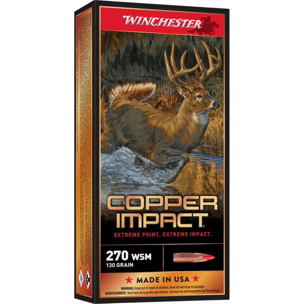 Winchester Copper Impact 270 WSM 130 gr. Rifle Ammo 20 rd.