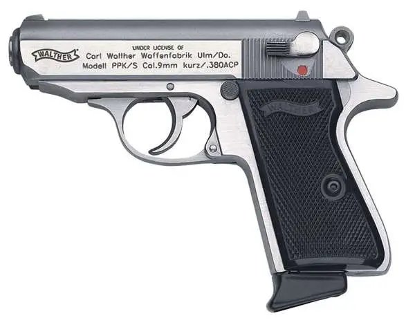 Walther Arms PPK/S 380 ACP, 3.3" Barrel, 7-Round Capacity, Stainless Steel, Manual Safety, 23.6oz Weight - Walther - 380 ACP