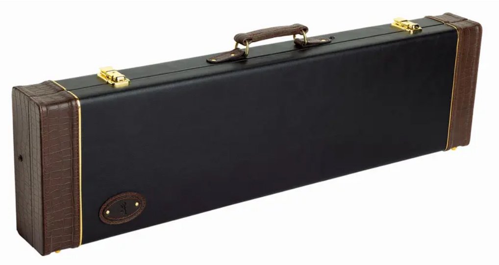 Browning Luggage Case O/U 34" BBL Vinyl Brown/Black Trim - Fits Standard Rib and BT99 Style, Long Gun