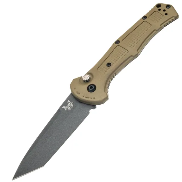 Benchmade 9071BK-03 Claymore Auto Tanto 3.6 In Ranger Green Safety