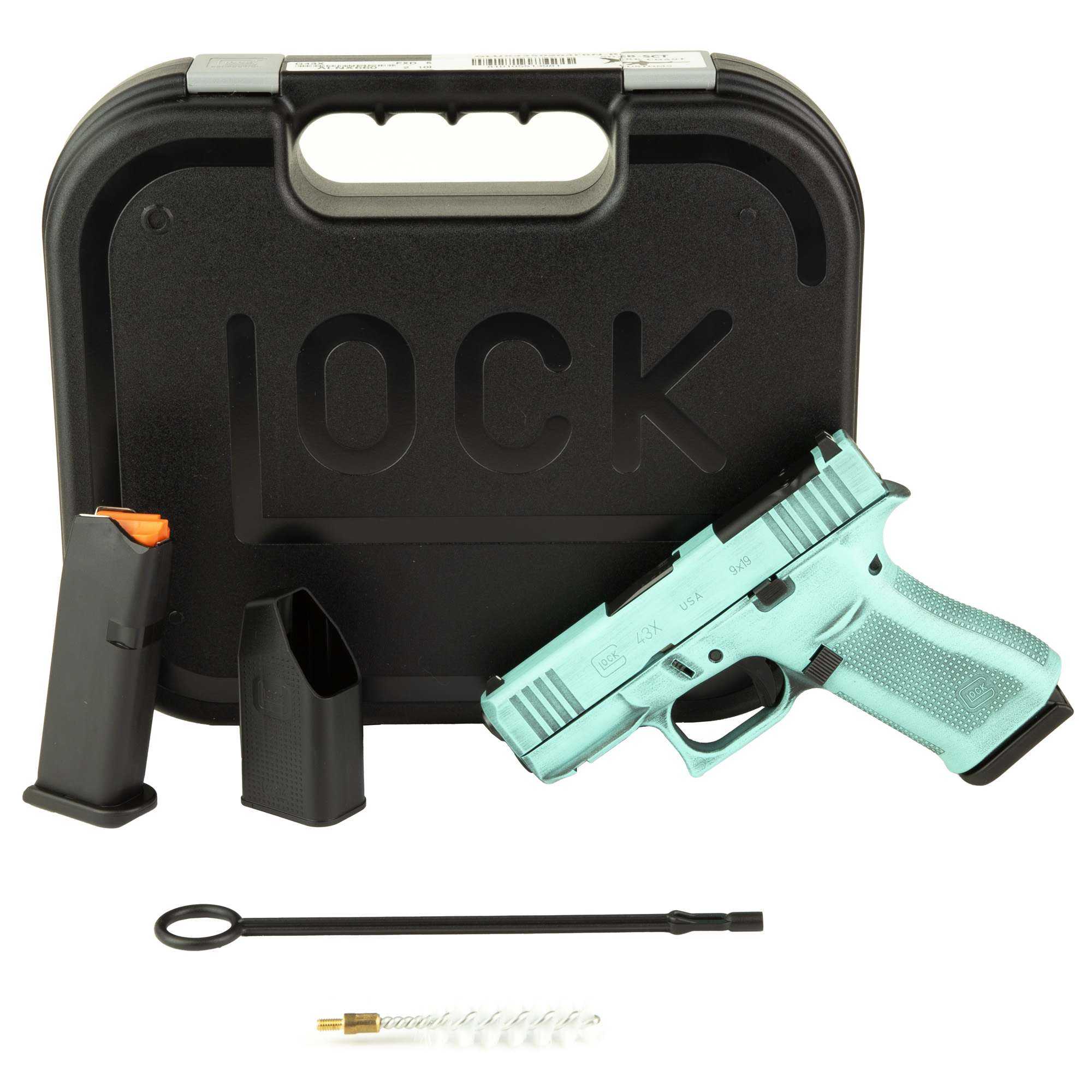 Glock UX4350204FRN 43X 9MM Pistol, 3.41" Barrel, 10 Rounds, Cerakote Finish