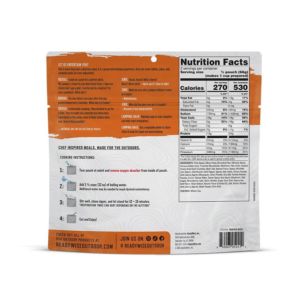 Buy Readywise Chili Mac with Beef Single Pack online