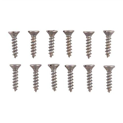 Brownells 2X3/8" STEEL FLAT HEAD WOOD SCREWS BLUED 12 PACK