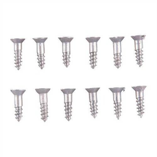 Brownells 3X3/8" STEEL FLAT HEAD WOOD SCREWS BLUED 12 PACK