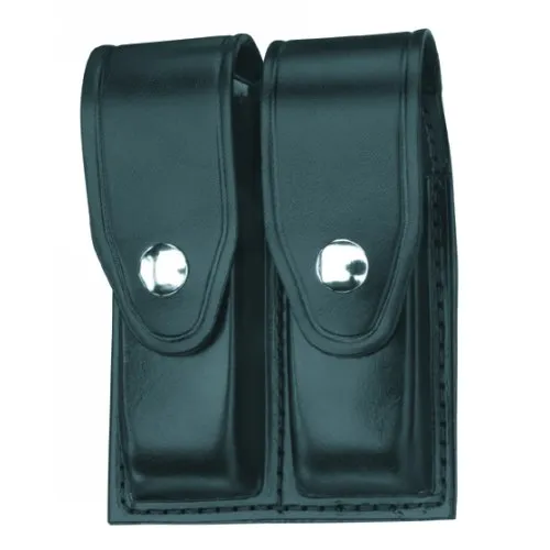 Gould & Goodrich Double Mag Pouch Silver Snap High Gloss - GOULD_GOODRICH for sale at TheGunDock