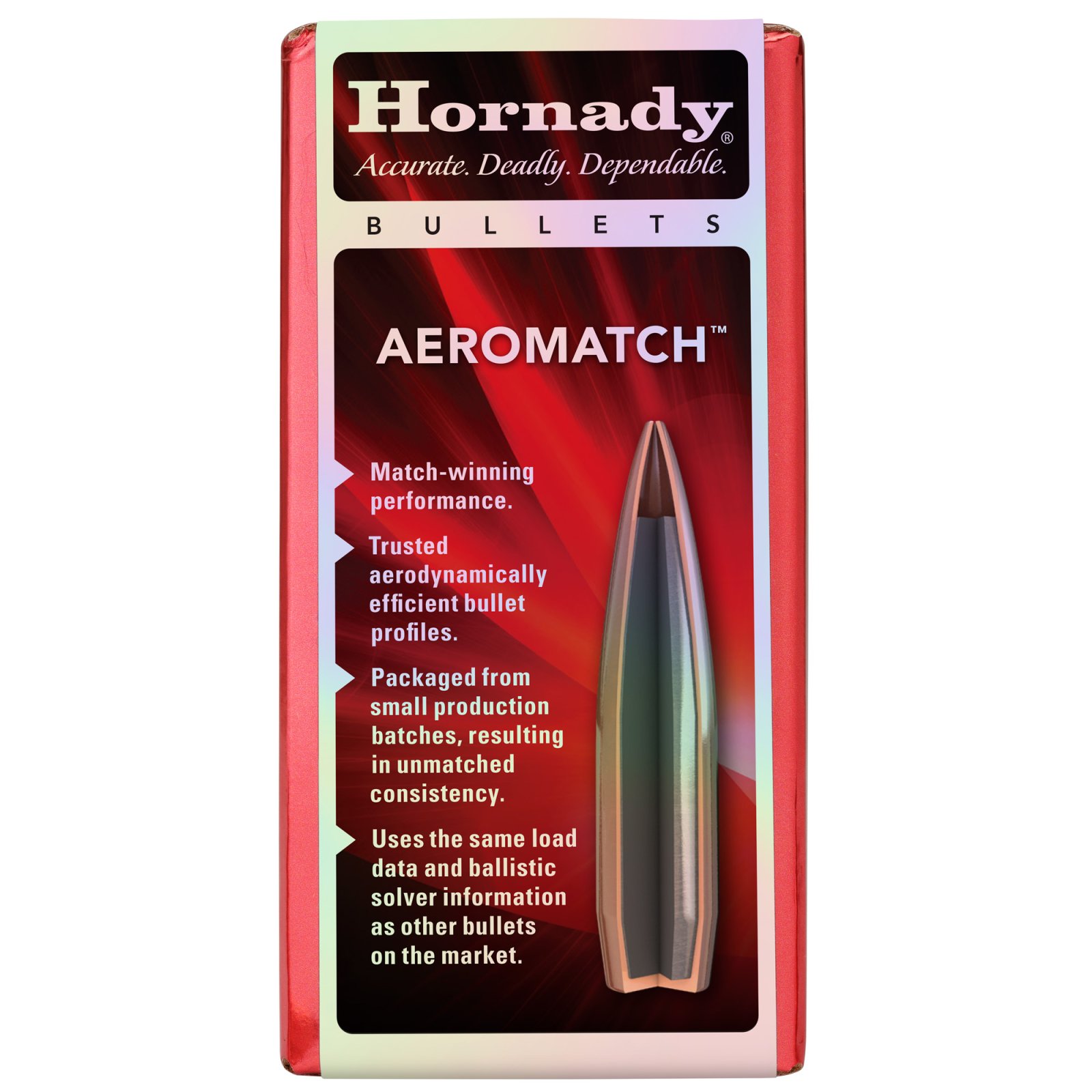 Hornady Aeromatch Rifle Bullets 6mm .243 105 gr BT 100/rd