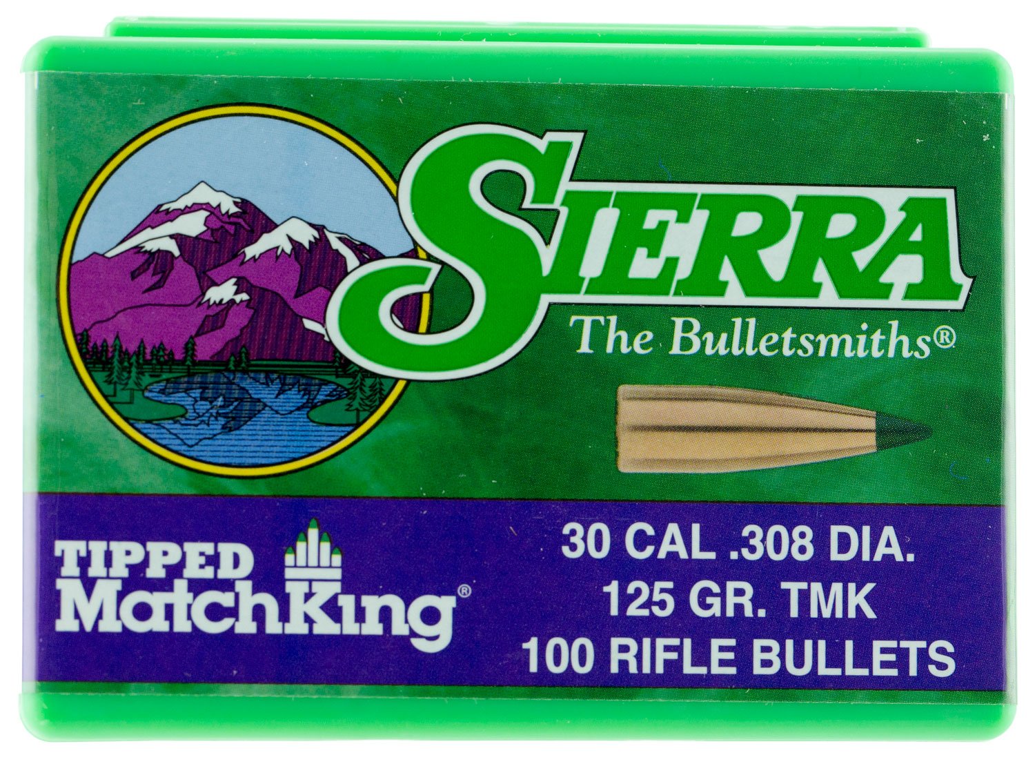 Sierra Tipped MatchKing 7725 .30 Caliber 125 Grain 100 Count Bullets - Sierra Bullets - .308