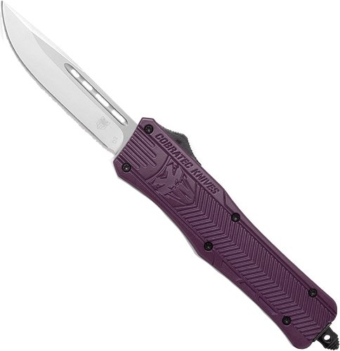 Cobratec MPLMCTK1MDNS Medium CTK1 OTF Plum 3" Drop Point Knife - CobraTec Knives