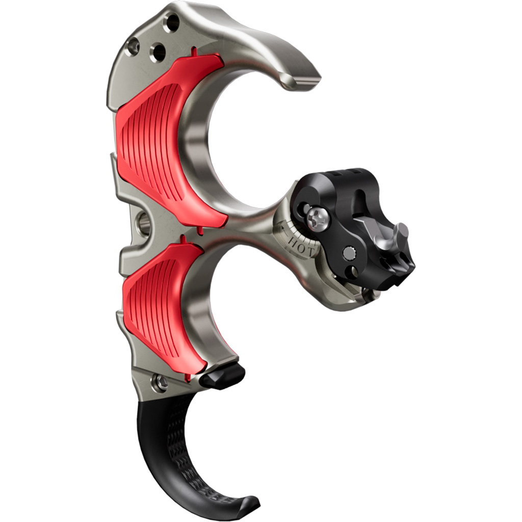 Tru Ball THAF-RDQS-M Aileron HBC Flex Release Red/Quick Silver 3 Finger - TRU Ball