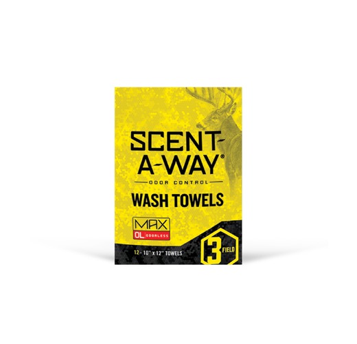 Scent-A-Way Max Wash Towels HS-SAW-07796 Yellow Enzymes Cleanses Deodorizes 12 pk.