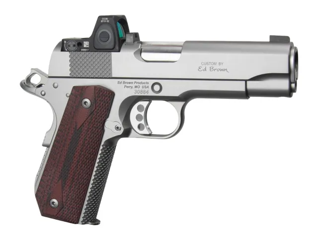 Ed Brown Kobra Carry w/Optic 45 ACP 7+1 4.25" Stainless Steel Barrel, Serrated w/Optic Slide & Frame, G10 Grip, Trijicon RMRcc 3.25 MOA Sight, Right Hand - EDBROWN - 45 ACP