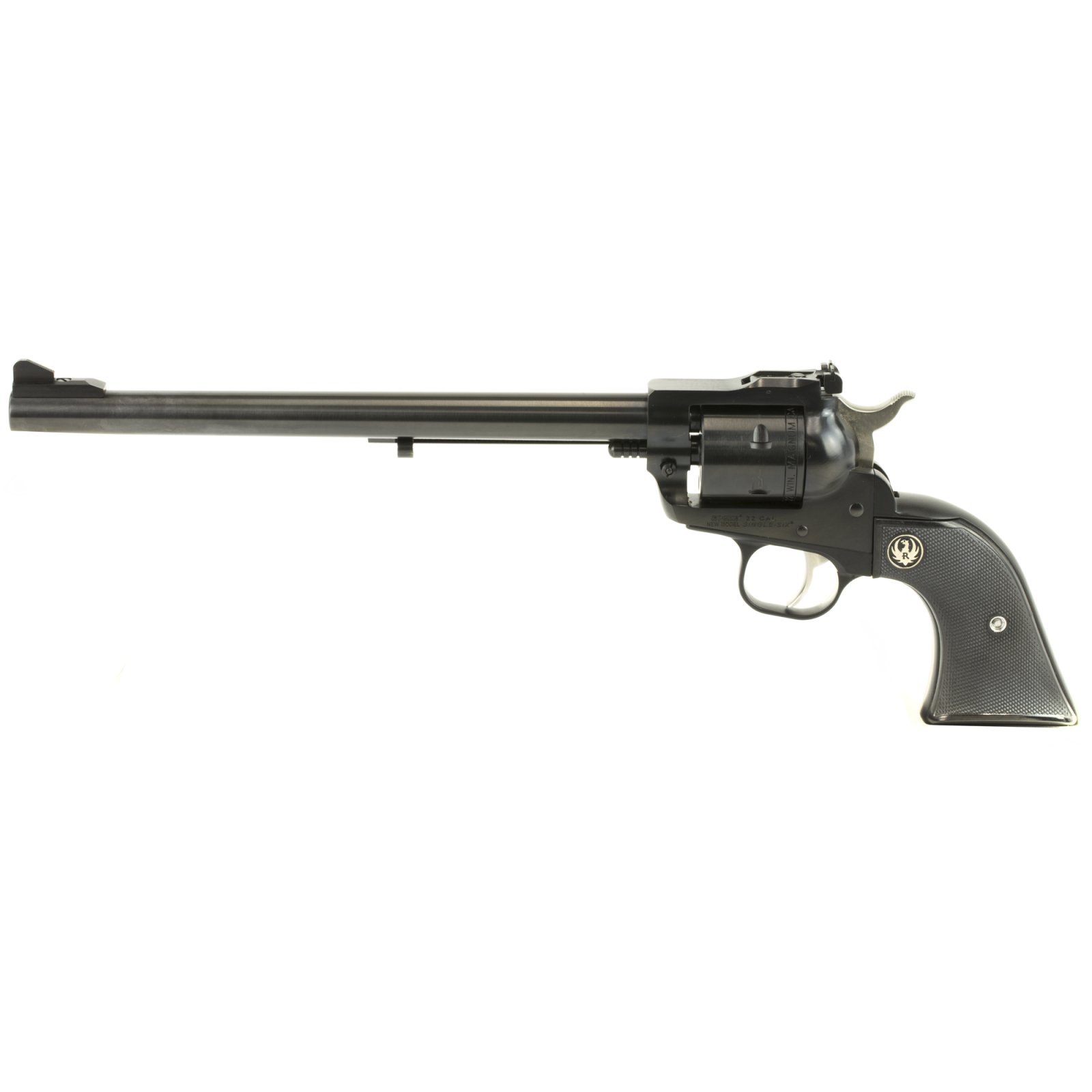 Ruger 0624 Single-Six Convertible Revolver, 22 LR/22 WMR, 9.50" Barrel, 6-Round, Blued Alloy Steel, Black Checkered Rubber Grip, Adjustable Sight