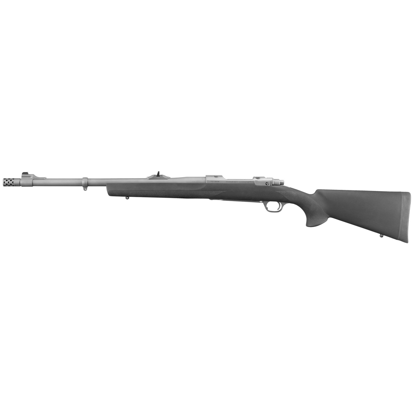 Ruger Hawkeye Alaskan 375 Ruger 20 in Stainless Steel Black Hogue 3 Round