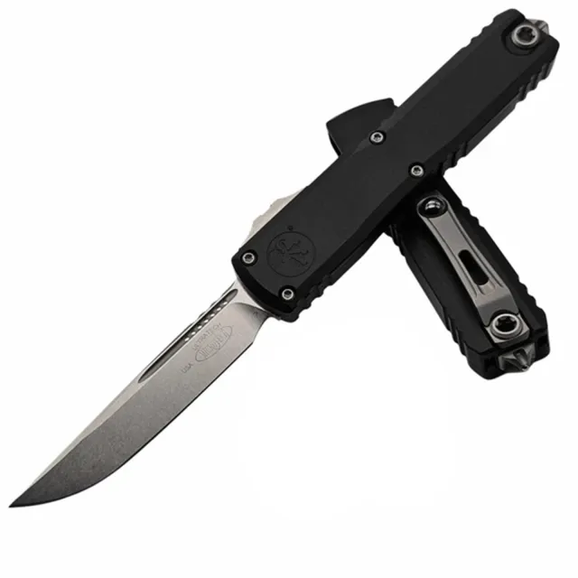 Microtech Ultratech G3 ZBP 3.55 In SE Stonewash Black ALU HNDL