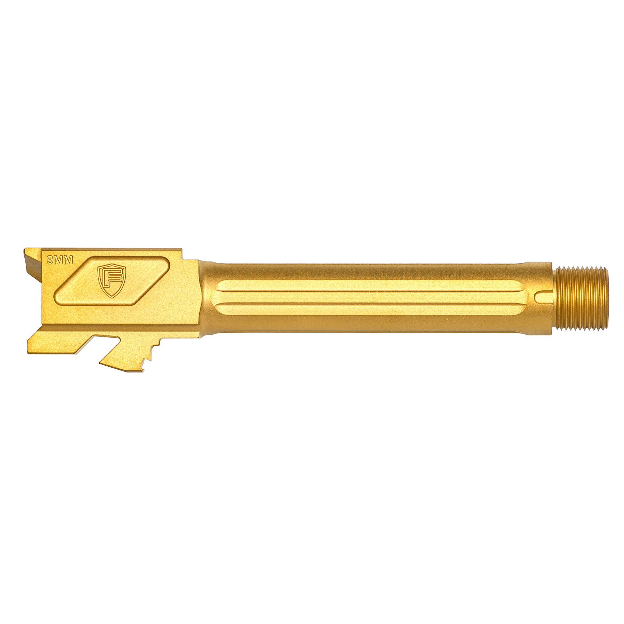 Fortis FM-G19-TB-TiN 9MM 4.5" Threaded Barrel Gold TiN for Glock 19/19X