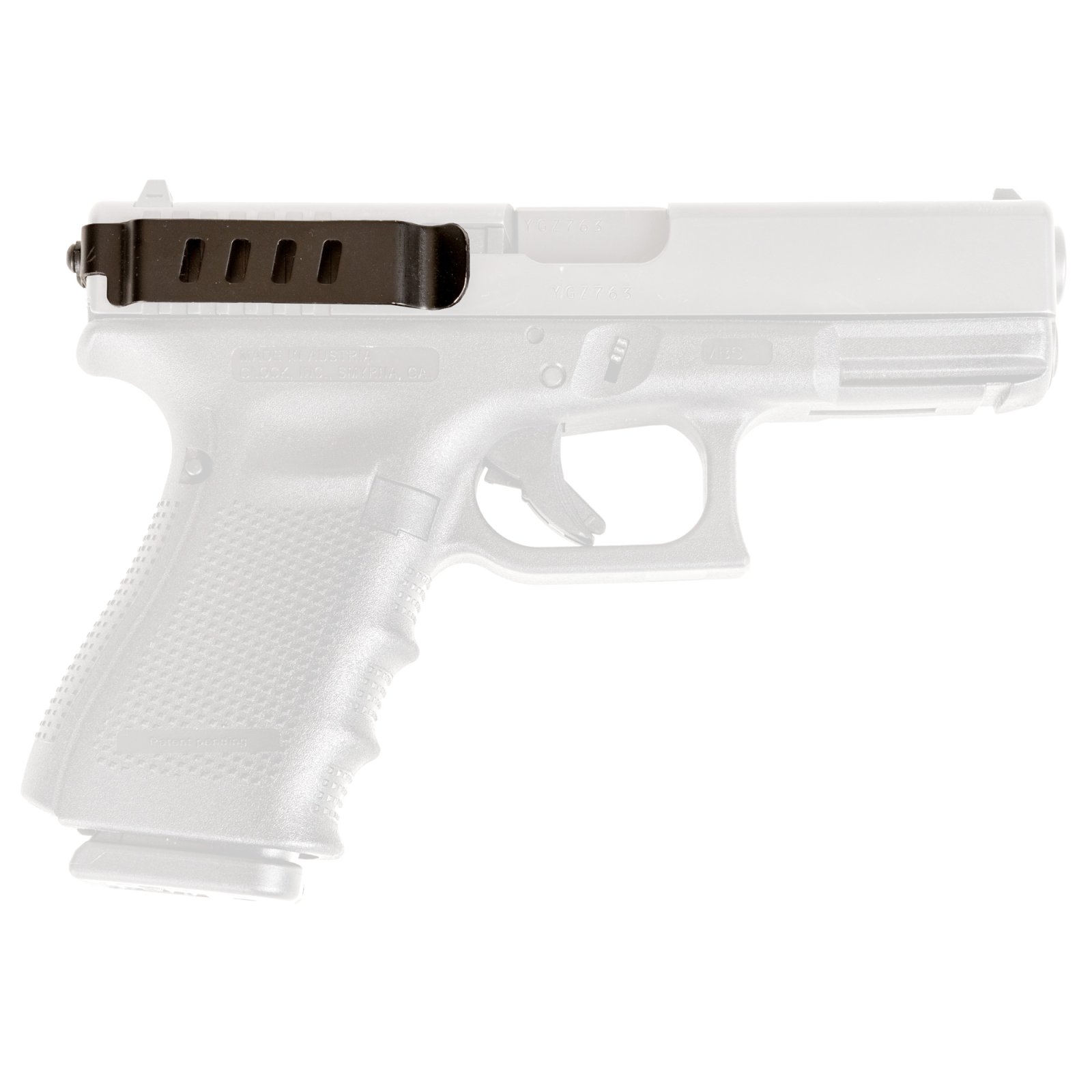 Techna Clips Gun Belt Clip for Glock 17/19/22/23/24/25/26/27/28/30S/31/32/34/35/36/41/41 MOS Ambi Black