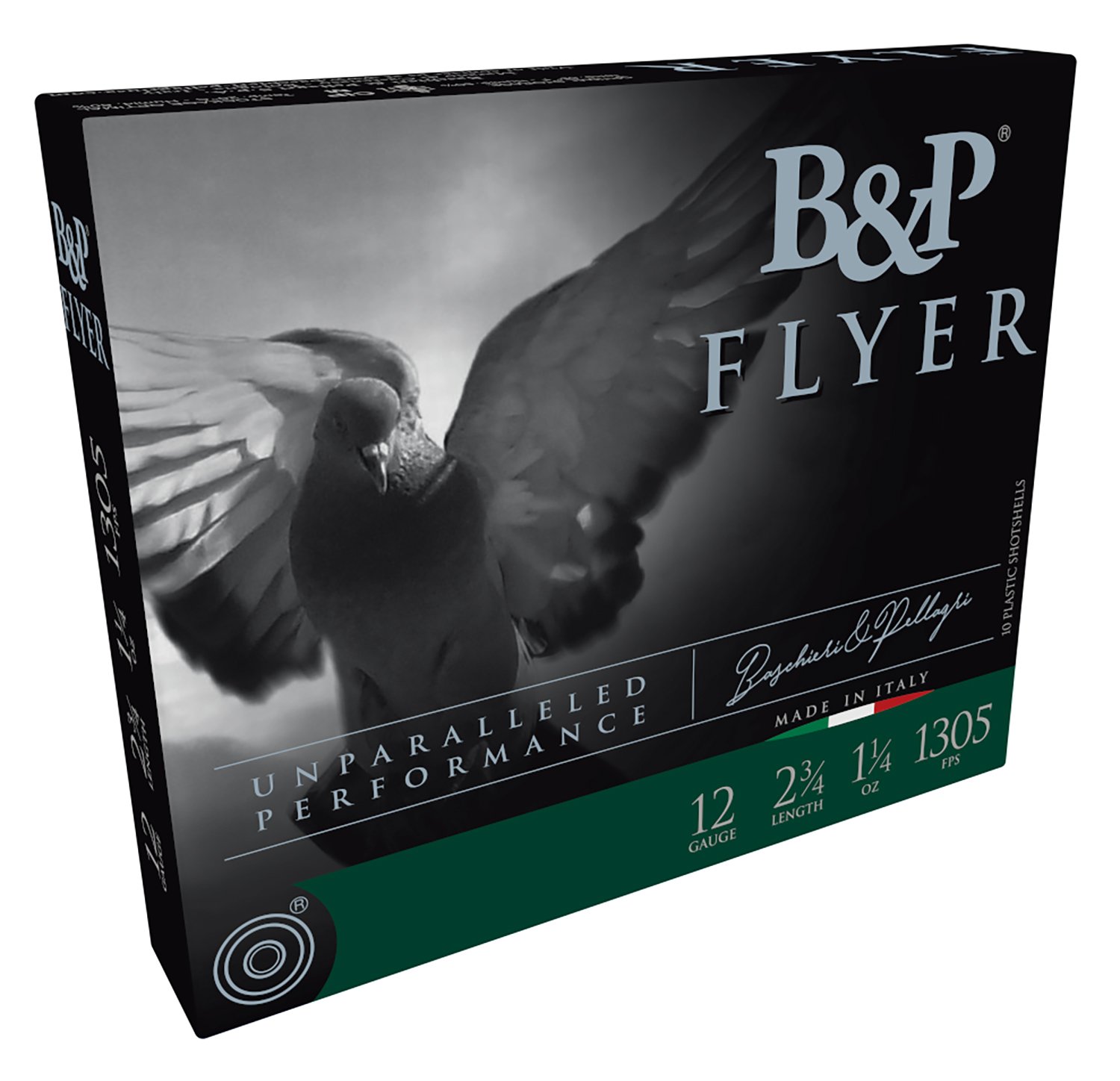 12 Ga Lead-8 1-1/4 oz 2-3/4" 10 Rds Baschieri & Pellagri Shotgun Ammo - Baschieri & Pellagri - 12 Gauge