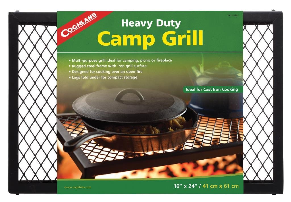 COGHLAN'S Heavy Duty Camp Grill 16 In x 24 In Folding Legs Steel Mesh