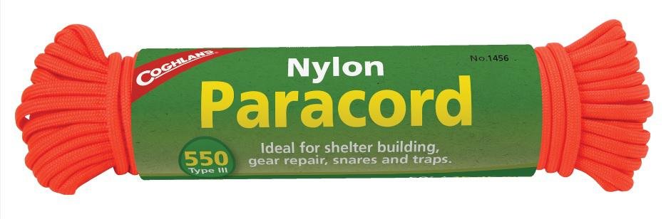 Buy COGHLAN'S Paracord 50ft Neon Orange Type III 550 Commercial Grade online