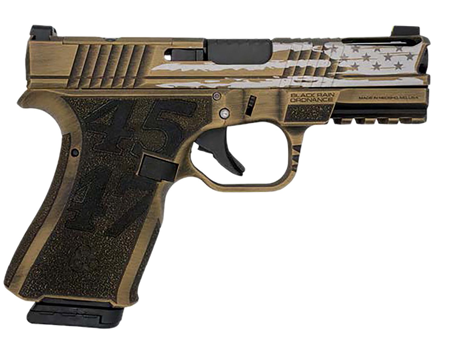 BRO FLPTRUMPGB 9mm 15Rd 4in Black Tactical Pistol - BRO - 9mm Luger