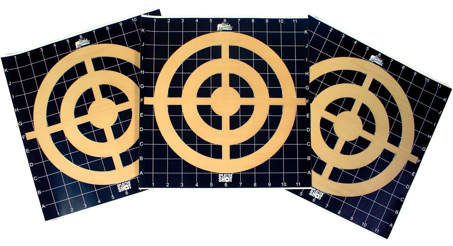 Pro-Shot THSI123PK 12"x12" Black/Orange Hanging Paper Target 3 Pack