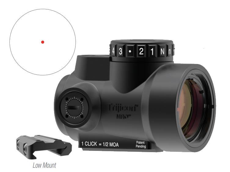 Buy Trijicon MRO 2.0 MOA Adjustable Red Dot Sight, Low Mount, 1x25mm, 7075-T6 Aluminum, Waterproof, Black online