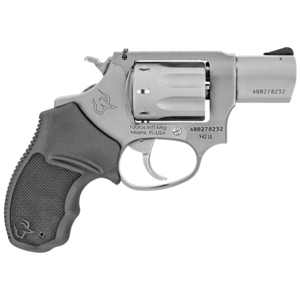Taurus 942 Ultra-Lite 22 LR Revolver: 8-Round, 2" Matte Stainless Steel, Black Polymer Grip, Lightweight - Taurus International Manufacturing, Inc. - 22 LR