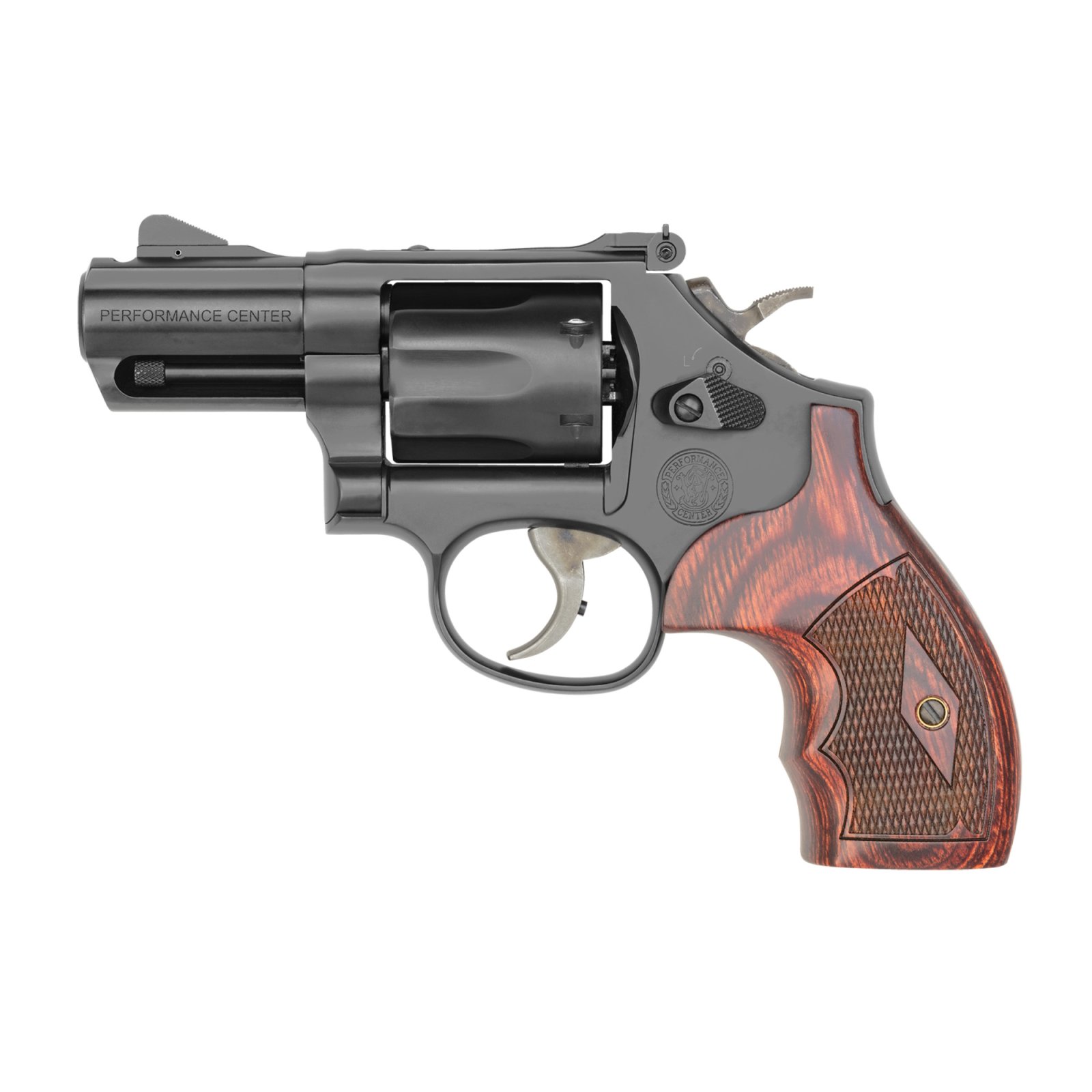 Smith & Wesson 13323 Model 19 Performance Center Carry Comp 357 Mag 38 S&W Spl +P Blued Carbon Steel 2.50" PowerPort Barrel 6rd Cylinder K-Frame Tritium Front Night Sight Custom Wood Grip - Smith & Wesson - 357 Magnum | 38 Special