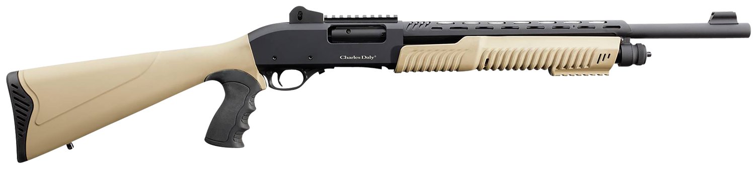 Charles Daly 930.279 12 Gauge 301 Tactical Pump 18.5" Blk/FDE GRS - CHARLES DALY - 12 Gauge 3"