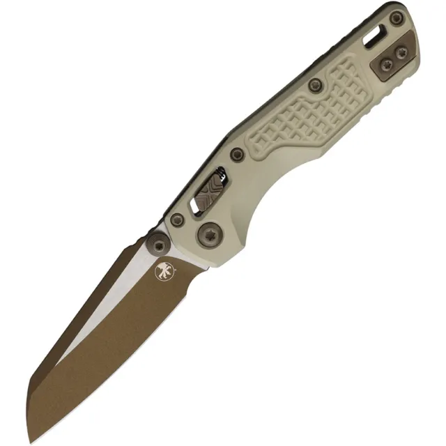 Microtech MSI Mini 3.19 In Wharncliffe Standard Bronze Gold Alu Handle