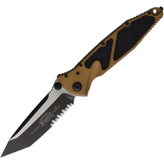 Microtech 161-2TA Socom Elite 3.98 In TNT/PS/BLK Tan Alu Handle