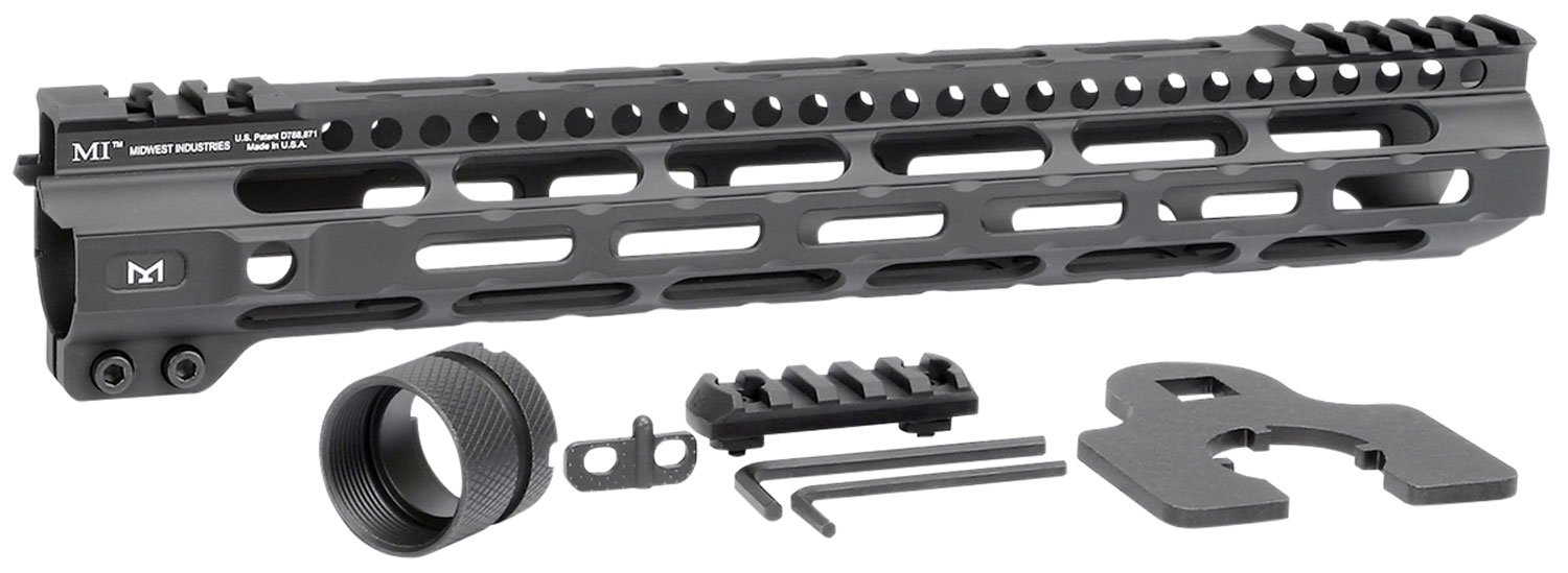 Midwest Industries MICRLW12625 AR-15 12.625" M-LOK Handguard Black Aluminum