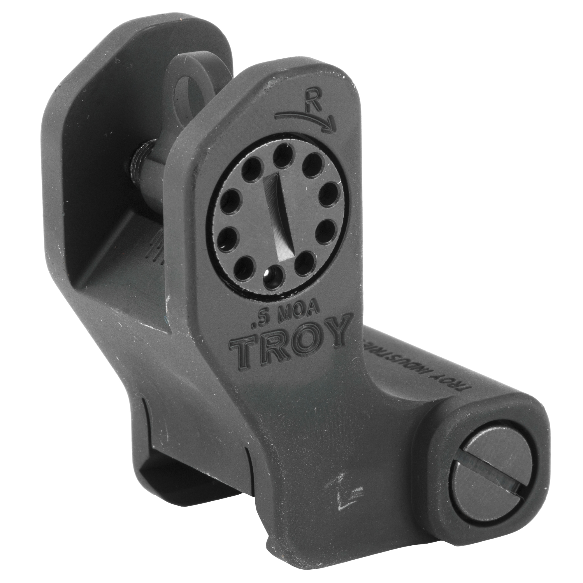 Troy SSIGFRSROBT00 Rear Fixed BattleSight Black Anodized for AR-15/AR-10