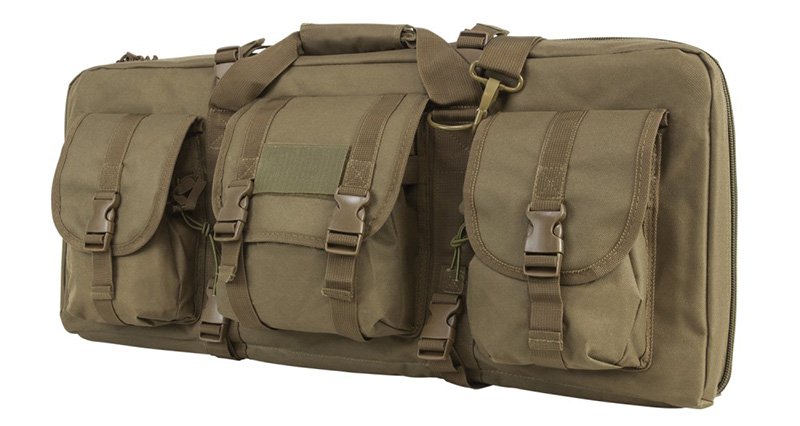 NcStar CVCPD2962T-28 Vism AR/AK Tactical 28" Tan Soft Case, 2-Gun Capacity - NcStar