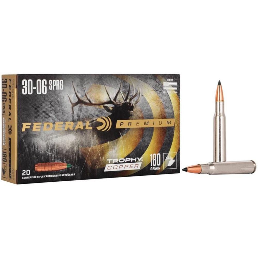 Federal P3006TC1 30-06 Springfield 180 Grain Trophy Copper 20 Rounds