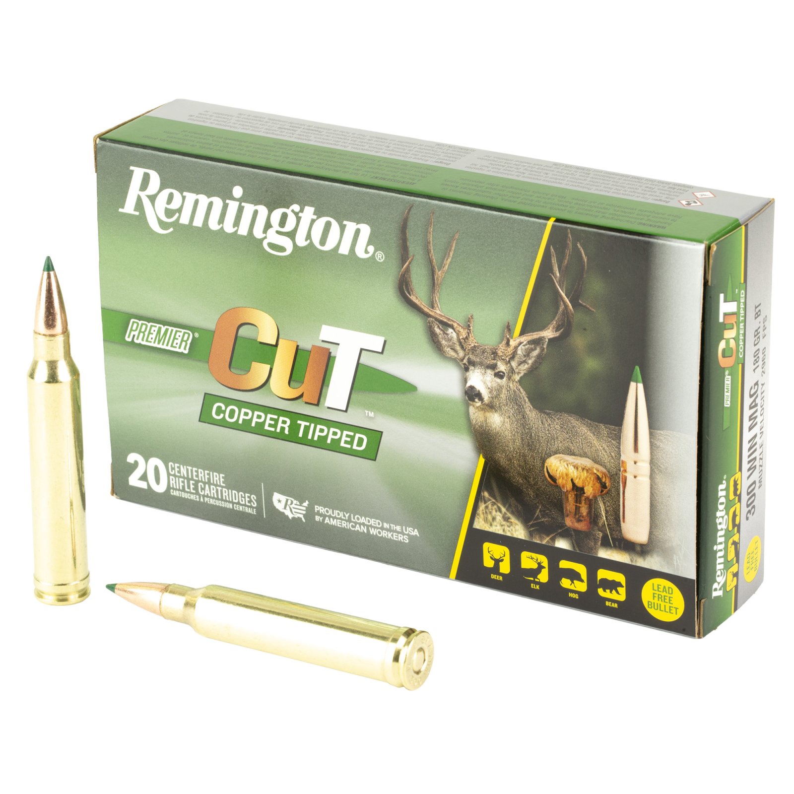 Remington R22345 Premier 300 Win Mag 180gr Ammunition 20/Box