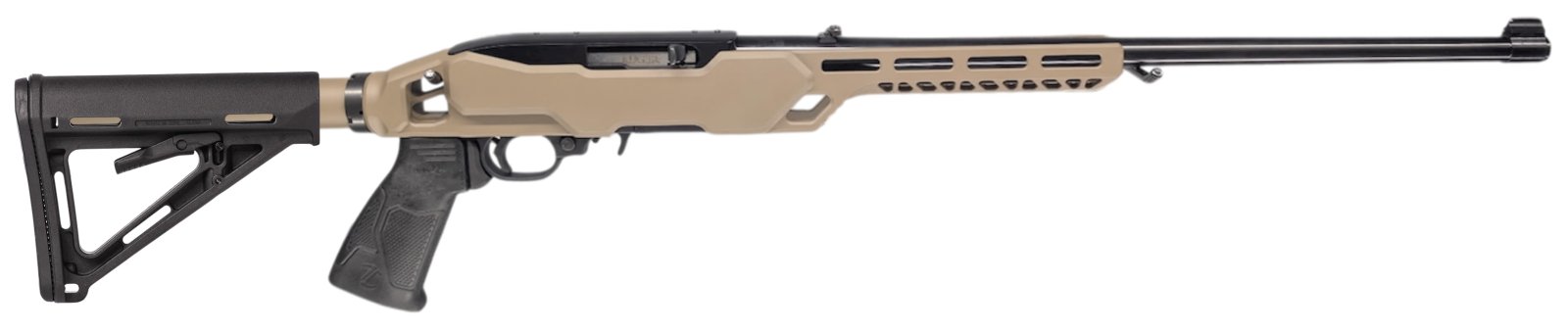 RUGER/TIMBER CREEK ENFORCER 10/22 RIFLE 18.5" FDE CHASIS MLOK 10RD MAG - RUGER