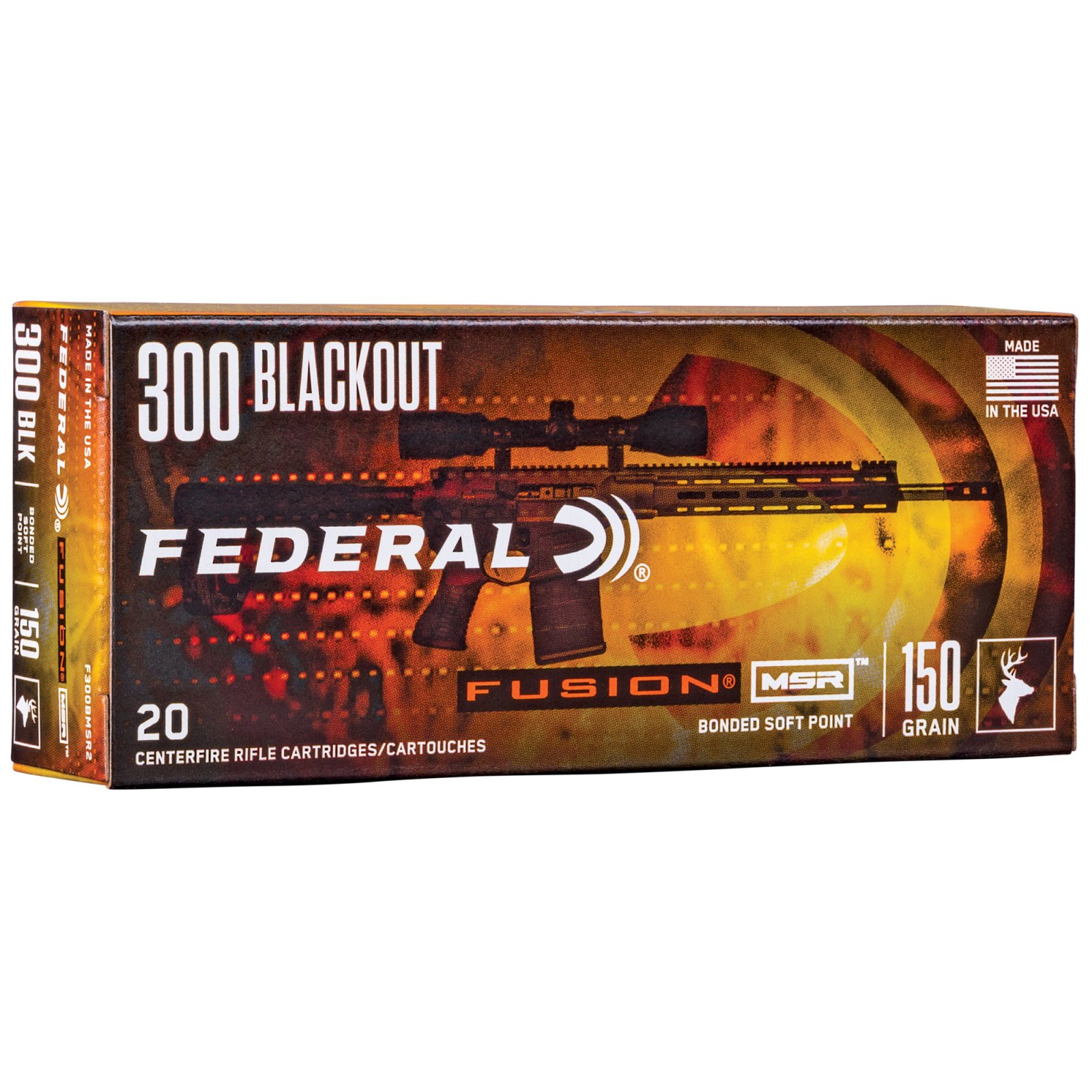 Buy Federal F300BMSR2 Fusion MSR 300Blackout 150gr Bonded Soft Point 20 Per... online