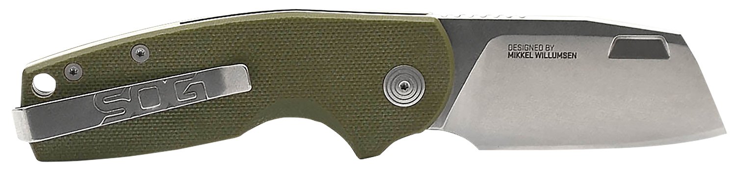 SOG SOG16030657 Stout SJ 2.6" Cryo D2 Steel Blade G10 Handle Knife - SOG - CLEAVER