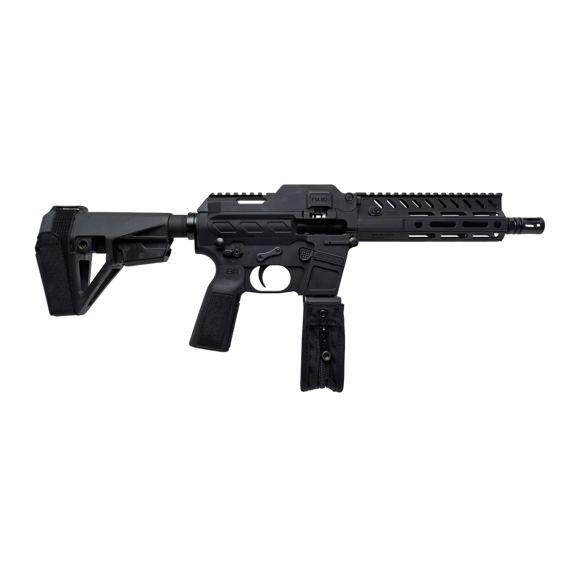 Freedom Ordnance FM-9D Semi-automatic Belt Fed Pistol 9MM 8" Barrel A2