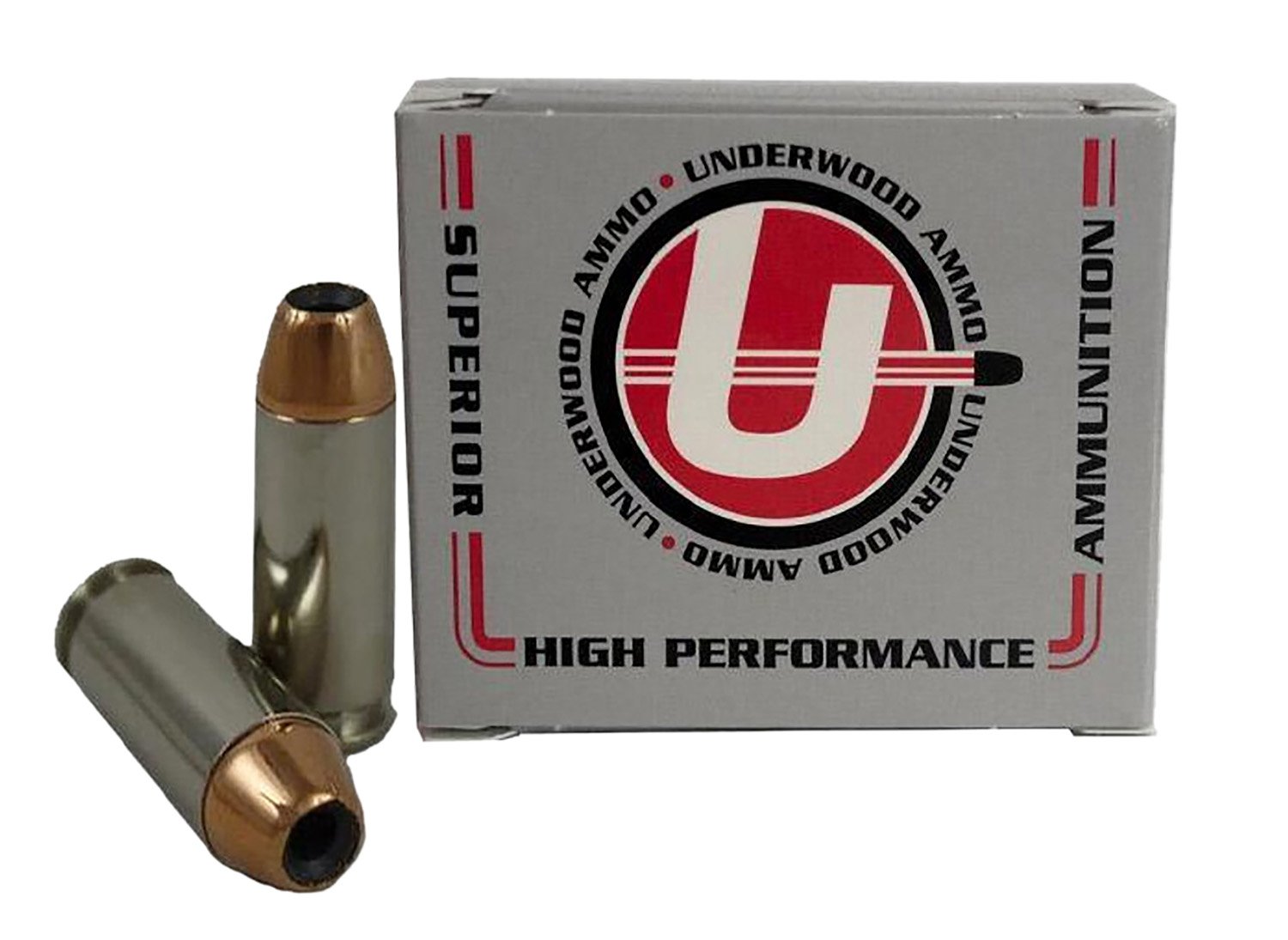 Underwood 235 10mm 150gr JHP Ammo 20 Rounds Nickel-Plated Brass - Underwood Ammo - 10mm Auto