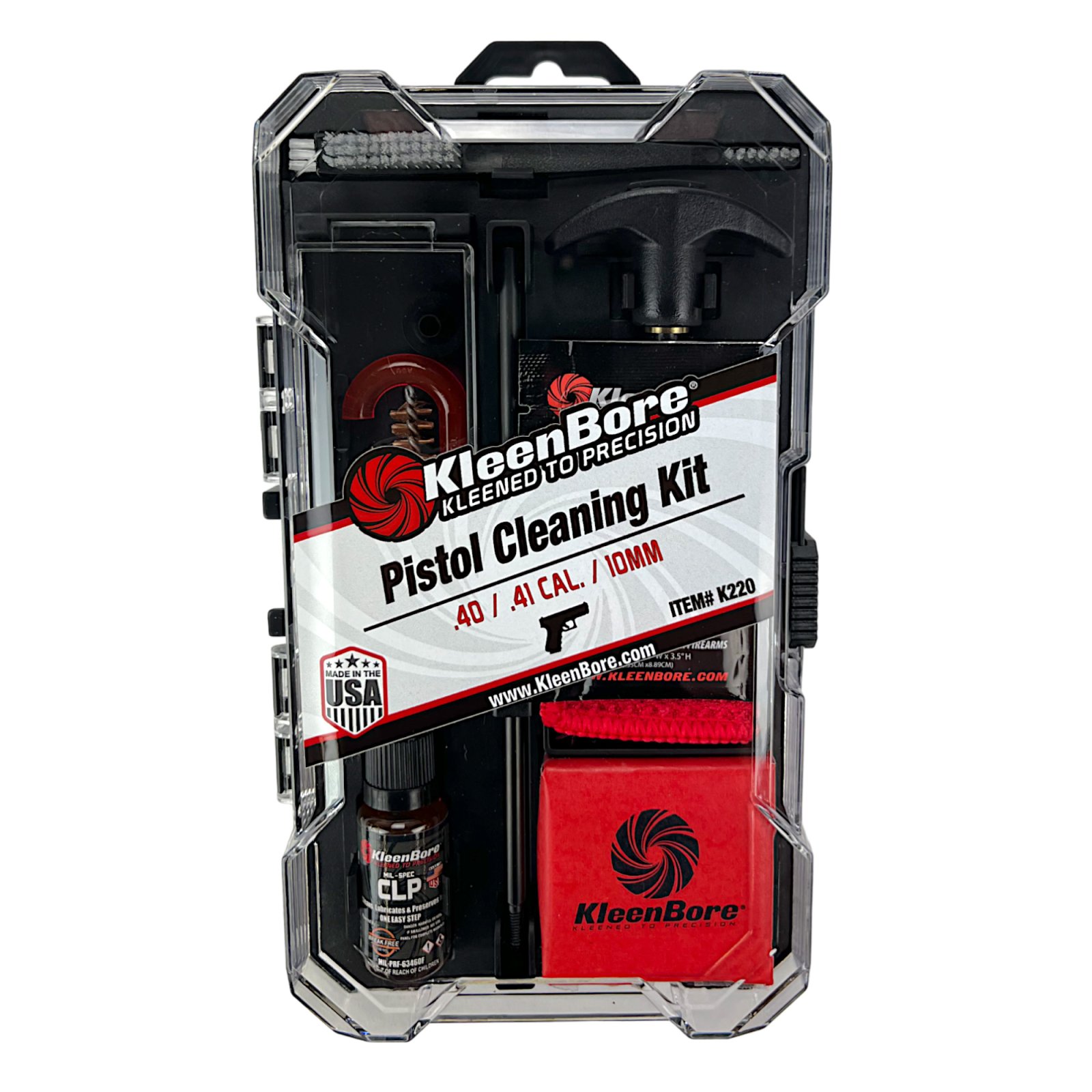 KleenBore Classic Cleaning Kit .40/.41/10mm Handgun