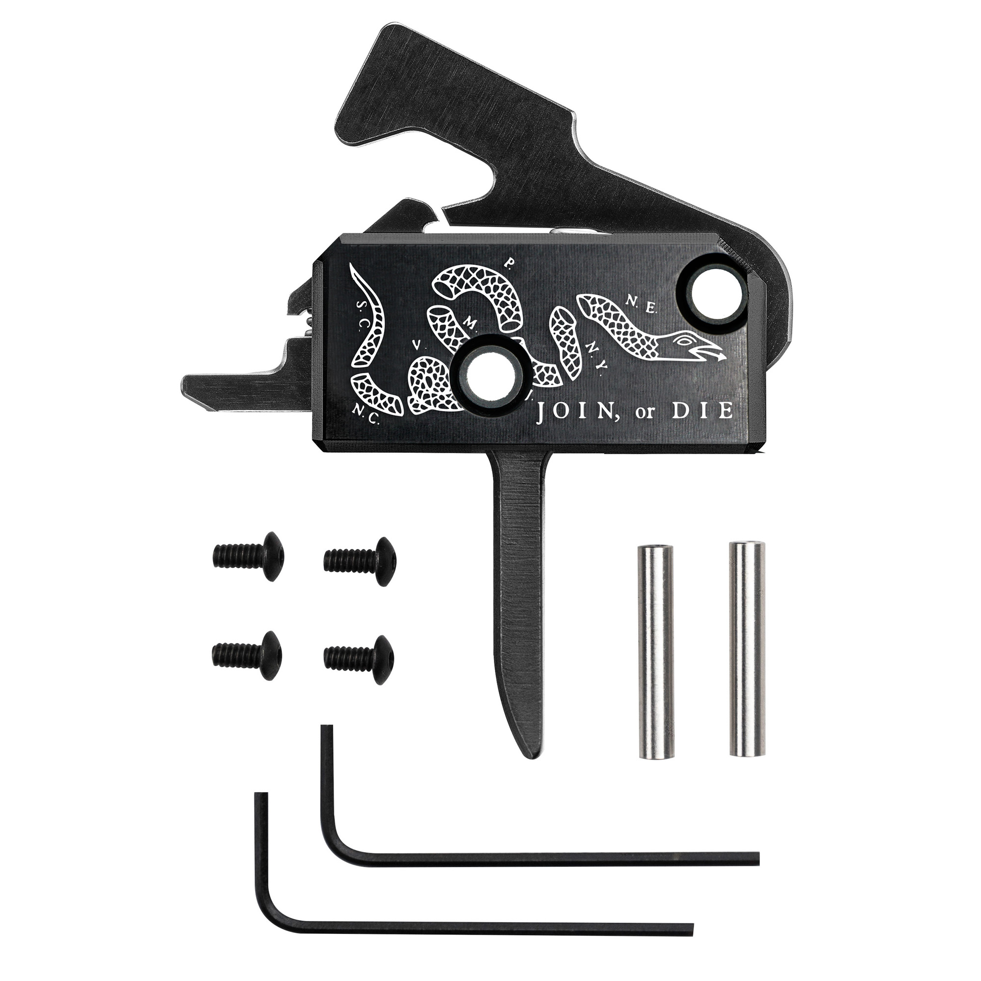 Rise Armament RA-140F-JOD Flat Trigger Anodized Black 3.5 lb Pull