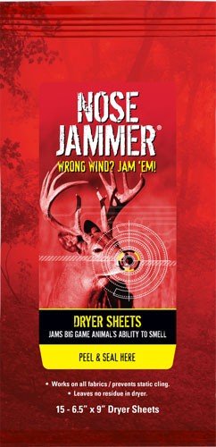 Nose Jammer Dryer Sheets 15 Pack Scented Prevents Static Cling Model 3168