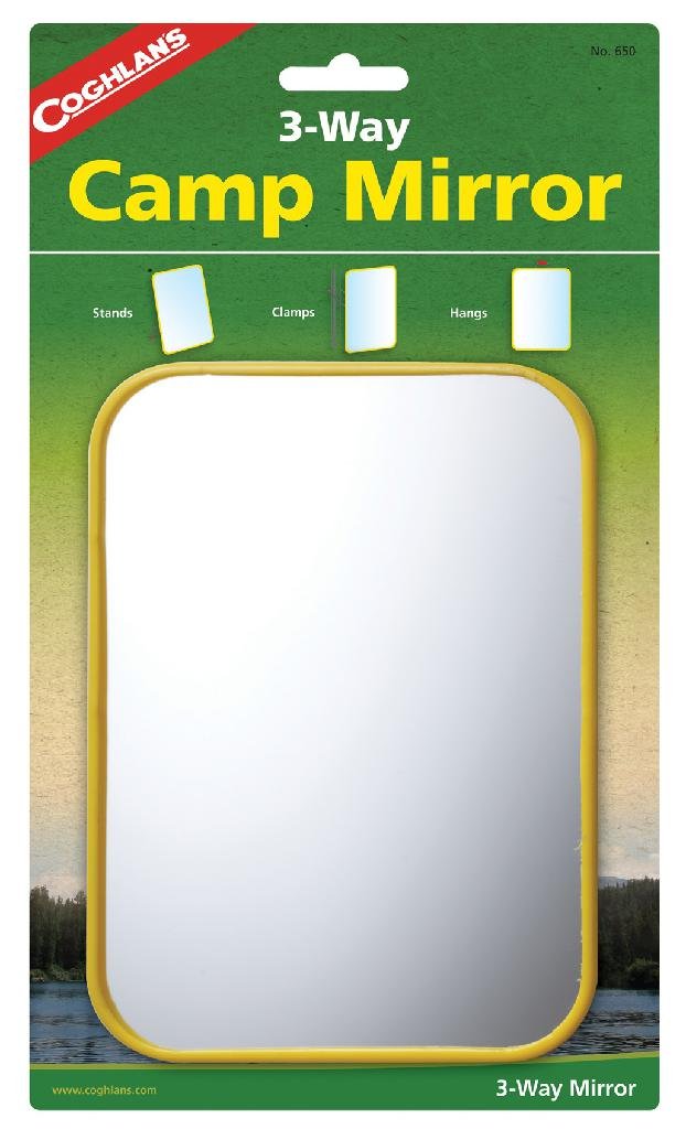 Buy COGHLAN'S 650 3-Way Camp Mirror 5x7 in Plastic Frame with Metal Hook online