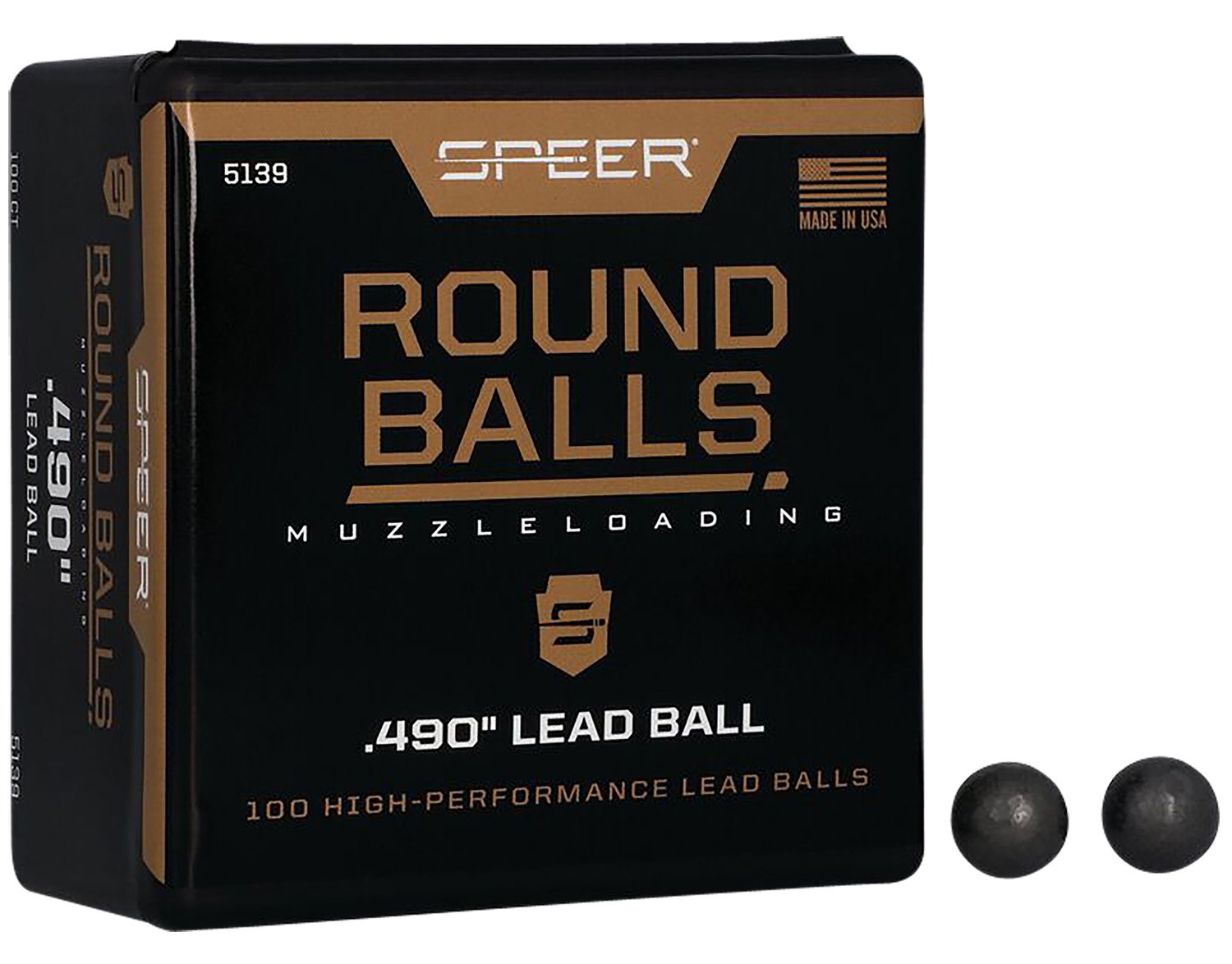 Speer 5139 Lead Balls 50 Cal 176gr 100-Pack