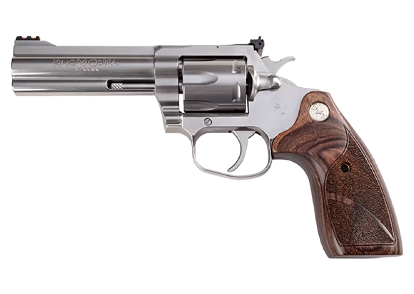 Colt King Cobra 357Mag 4" SS Blem - Altamont Wood Grips - Fiber Optic/Adjustable Sights - 6 Round Capacity