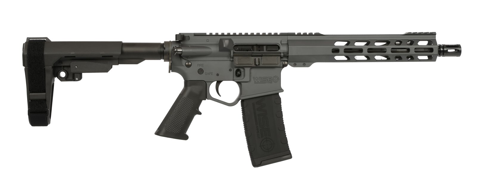 Wise Arms 10.5-300-SBA3-SG WA-15B 300 AAC Blackout 10.5" Sniper Grey Cerakote Semi-Auto Pistol